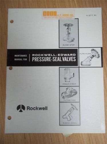 Rockwell-edward pressure-seal valve manual~john crane asbestos packing for sale