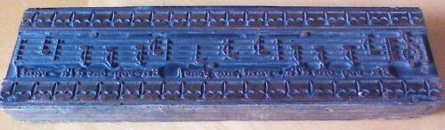 Large Vintage Copper Music Block/Stamp, Music Notes, Music Bar, Printing Block