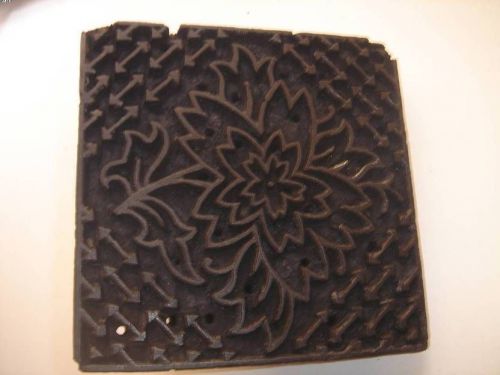 India Handcarved FABRIC PRINTING BLOCK Top Qlty 27789