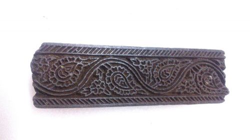 vintage big size deep inlay hand carved boarder textile printing block/stamp