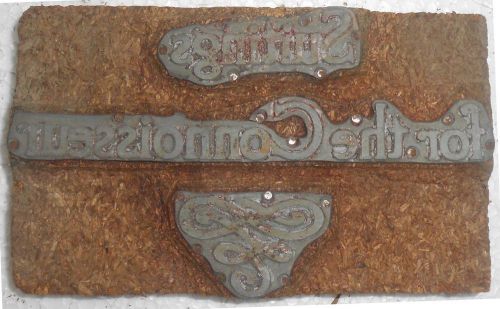 Vintage letterspress zinc block good for study suiting for the connoisseur s887 for sale