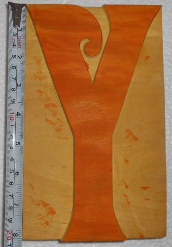 Letterpress Letter &#034;Y&#034; Wood Type Printers Block Typography Collection.B901