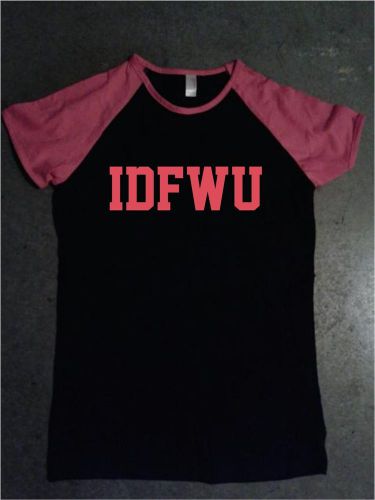 IDFWU Shirt Viral pink black T shirt IDFWU SIZE LARGE petite BIG SEAN INSPIRED