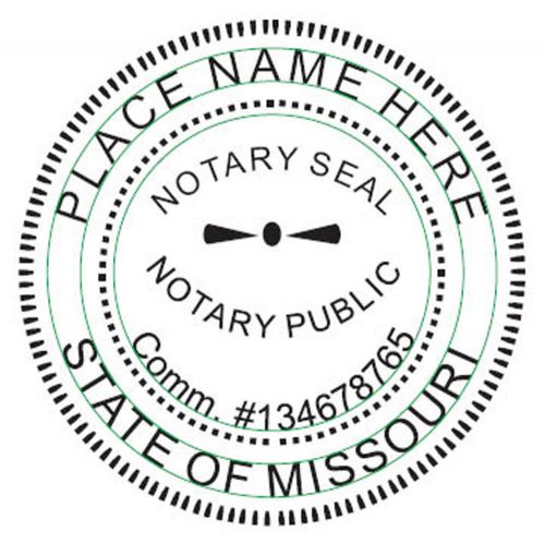 For Missouri NEW Round Self-Inking NOTARY SEAL RUBBER STAMP