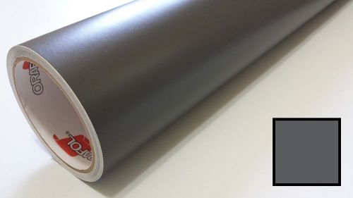 Matte dark grey vinyl wrap graphics decal sticker roll overlay cut &amp; craft 24&#034; for sale