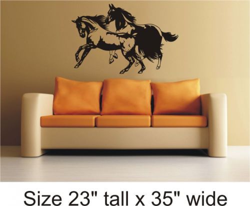 2X Horse Silhouette Bedroom, Drawing Room Wall Vinyl Sticker Decal Decor - 1249