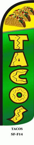 Tacos green windless full sleeve super feather flag - banner/pole/spike for sale