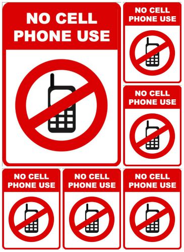 6 -Business Sign No Cell Phone Use Signs Prevent Text and Phone at Work Counter
