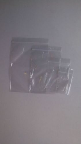 2000  Zip Lock Reclosable 2mil Clear Plastic Bags Combo Pk.(500-2x3,3x4,4x6,5x7)