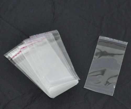200 Clear Self Adhesive Seal Plastic Bags 10x4cm Free Shipping USA Seller #