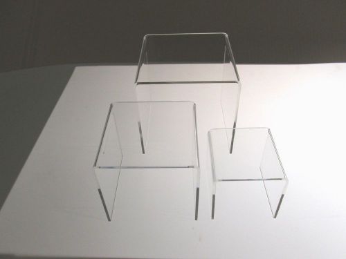1 Set of 4&#034; 5&#034; &amp; 6&#034; Clear Acrylic Risers