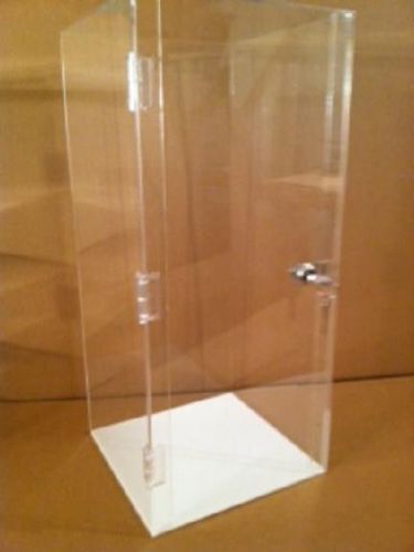 Doll  acrylic display case  9x9x20.5  doll  countertop showcase (revolve avail) for sale