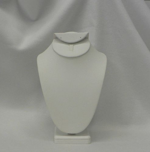White Leatherette Jewelry Neckform Combo Stand