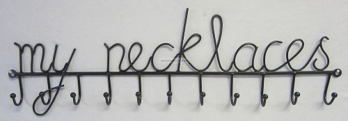 11 Hooks My Necklaces French Provincial Wall Hook Rack Hanger Rustic Brown Metal