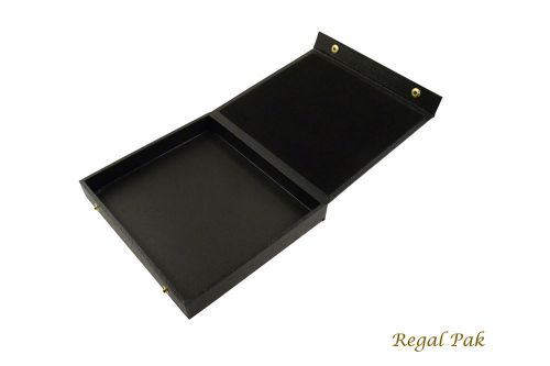 Black Case With Attched Snap Lid 8 1/4&#034; X 7 1/4&#034; X 1 1/8&#034;H