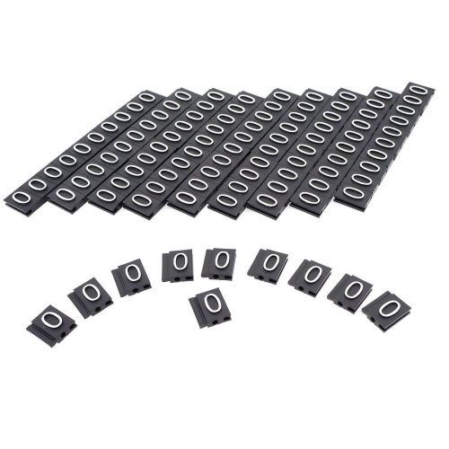 Silver Letter on Black Price Display Tag Label Supplement - 0 Zero, 100 pcs