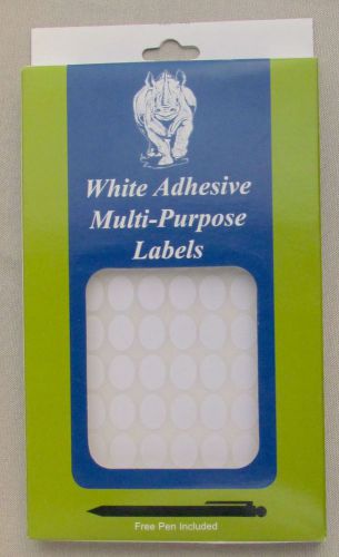 1040 White Adhesive Multi-Purpose Pricing Oval Labels TA 780 (WH) + Pen in Box