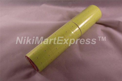 10 roll x 500 tag labels refill for mx-5500 one line price gun yellow for sale