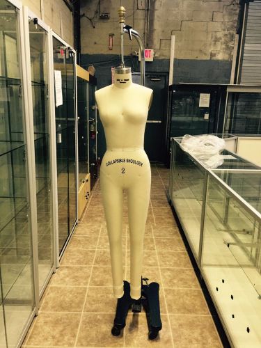 Used professional female full size 2 working dress form mannequin w/legs #f2x for sale