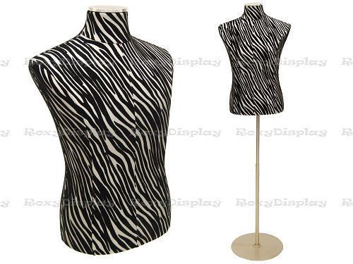 Male zebra pattern cover dress body form mannequin display #33m01pu-zb+bs-04 for sale
