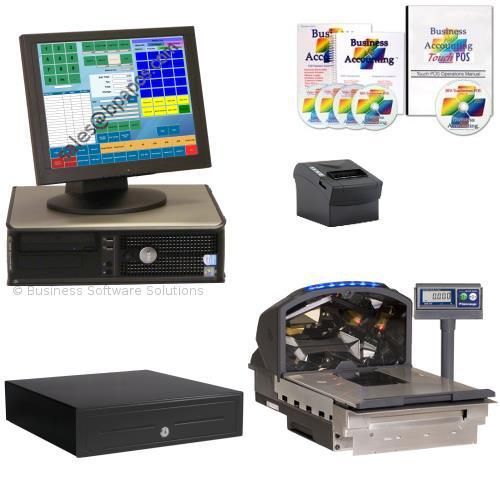 1 Stn Touch POS Grocery Store System &amp; Metrologic Scale