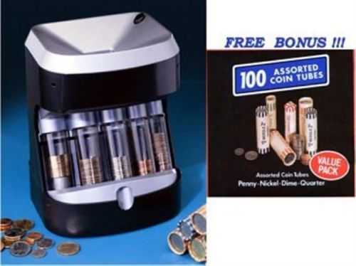Ultra Sorter Motorized Coin Sorter with 100 free coin tubes