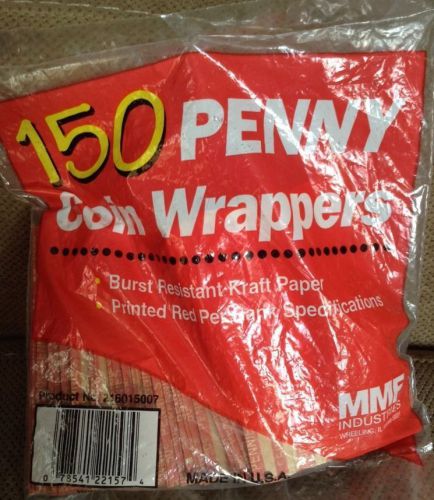 150 Red Penny Coin Wrappers Burst Resistant
