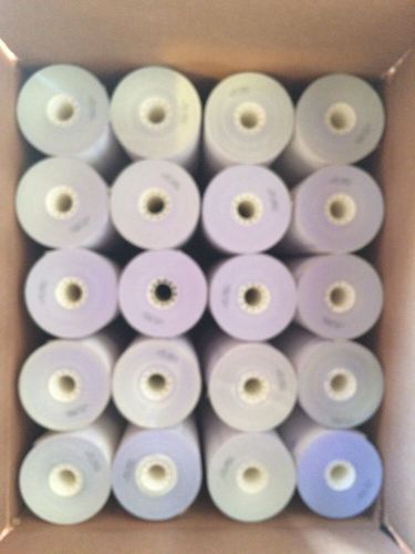 3 1/4&#034; x 90&#039; 2-Ply Carbonless White/Canary Receipt Paper - 50 rolls / 1case