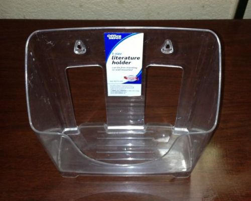 Clear Plastic Acrylic Desktop Tabletop or Wall Mount Literature Stand Holder