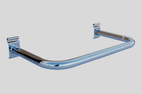 3 pcs box u-shape chrome gridwall hangrails - round tubing - use w/ grid panels for sale