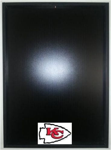 Jersey Display Case Frame Black Football Kansas City Chiefs Logo Decal NEW