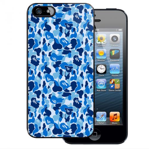 New Art Model Bathing Ape Camo Blue iPhone Case 4 4S 5 5S 5C 6 6 Plus