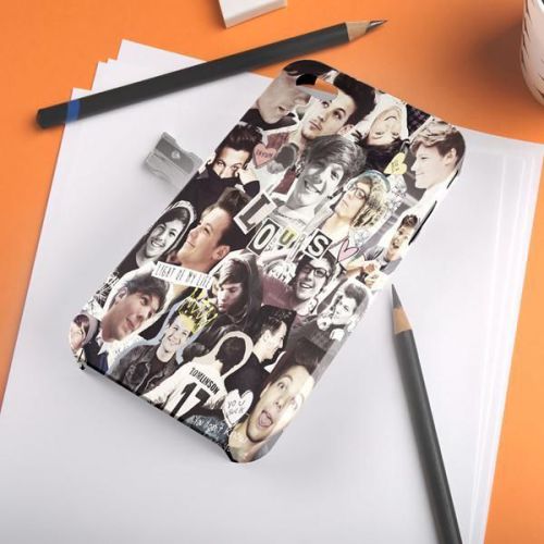 louis Tomlinson One Direction 1D COllage Face iPhone A108 Samsung Galaxy Case