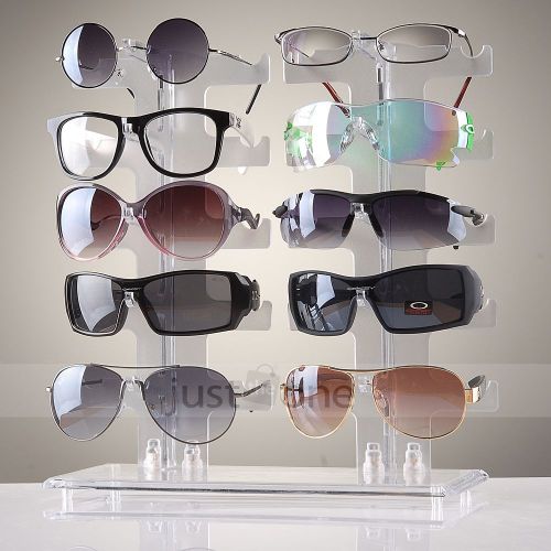 for 10 Pairs of Eyeglasses Sunglasses Glasses Frame Counter Display Stand Holder
