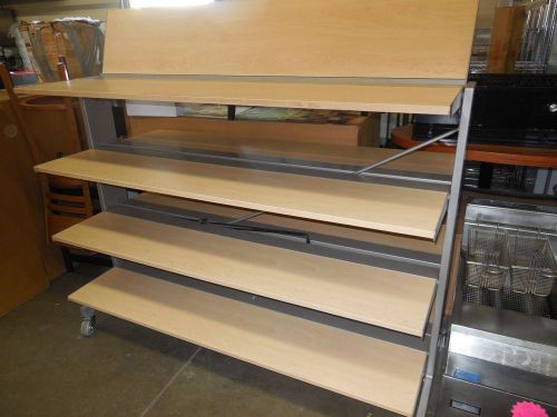 USED - 5&#039; RETAIL DOUBLE SIDED SHELD, NATURAL FINISHED
