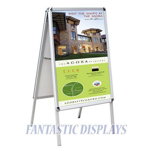 A-frame open snap front loading professional poster stand street business office for sale