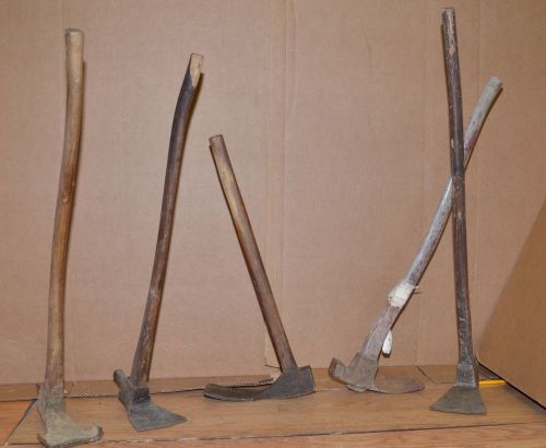 5 Adze timber frame gutter boat building collectible adz antique early tool lot