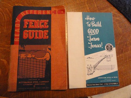 2 Old Fence Repair Books/Pamphlets