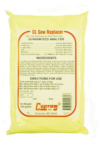 CL Sow Milk Replacer Baby Pig Colostrum Vitamins Probios Show Orphan 250gm NEW