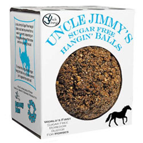 Uncle jimmy&#039;s hangin balls w/rope sugar free toy &amp; treat all natural horse pony for sale