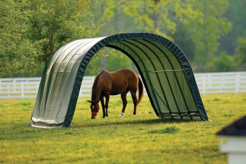 Shelterlogic-12x20x8 round  run-in shelter/horse barn/ ag/hay/outdoor/shed 51341 for sale