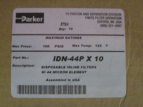 PARKER DISPOSABLE INLINE FILTERS IDN-44PX10  44 MICRON
