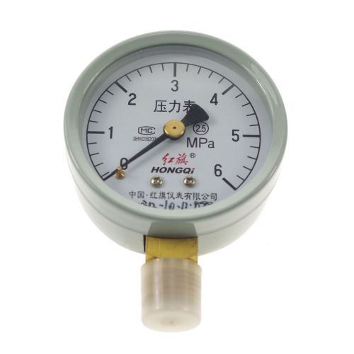 1 x water oil hydraulic air pressure gauge universal m14*1.5 60mm dia 0-4/6mpa for sale