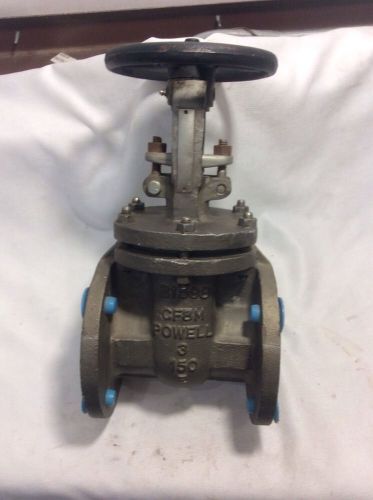 Powell size 3&#034; globe valve 150 lb, fig 456dg, 316  stainless for sale