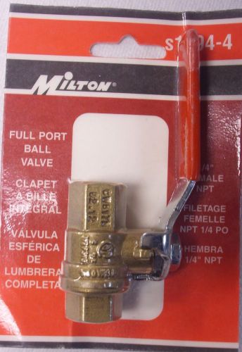 Milton full port ball valve 1/4&#034; female npt s1094-4 for sale