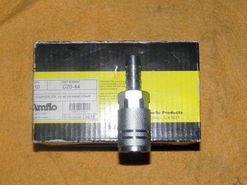 NEW Amflo C20-44 coupler 3/8&#034; hose barb quick disconnect air hose fitting