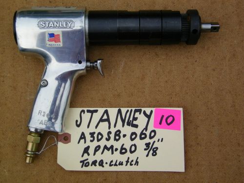 STANLEY -PISTOL -PNEUMATIC WRENCH  - 3/8&#034; DRIVE- A30SB-060 60 RPM, USED