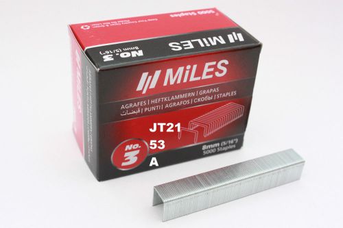 5000 Staples to Fit For Arrow JT21 Tacwise Stanley Type A Rapid Type 53 Stapler