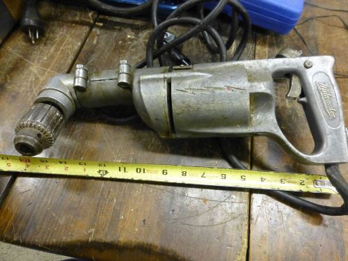 Vtg Milwaukee Electric Right Angle tool 1/2&#034; inch Heavy Duty  Drill w/ chuck