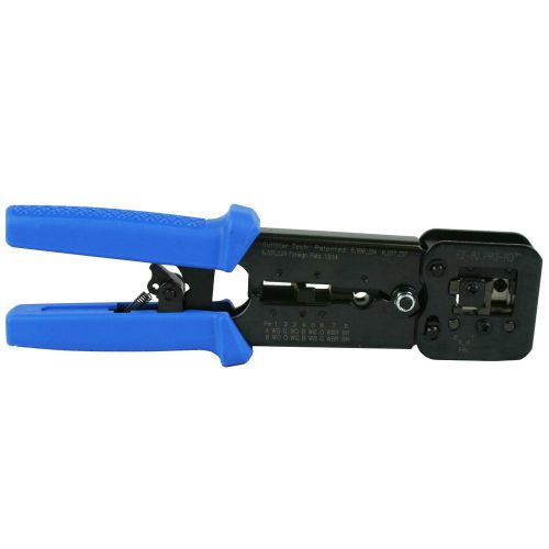 Platinum tools 100054 ez-rjpro hd professional crimp tool with blue comfort grip for sale